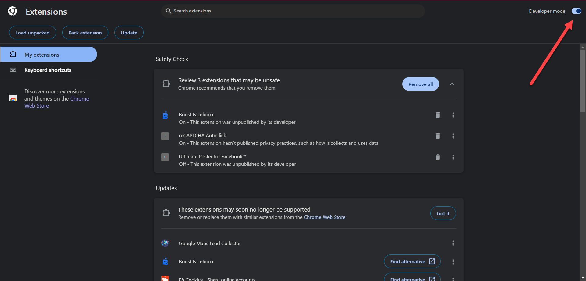 Enable Developer Mode