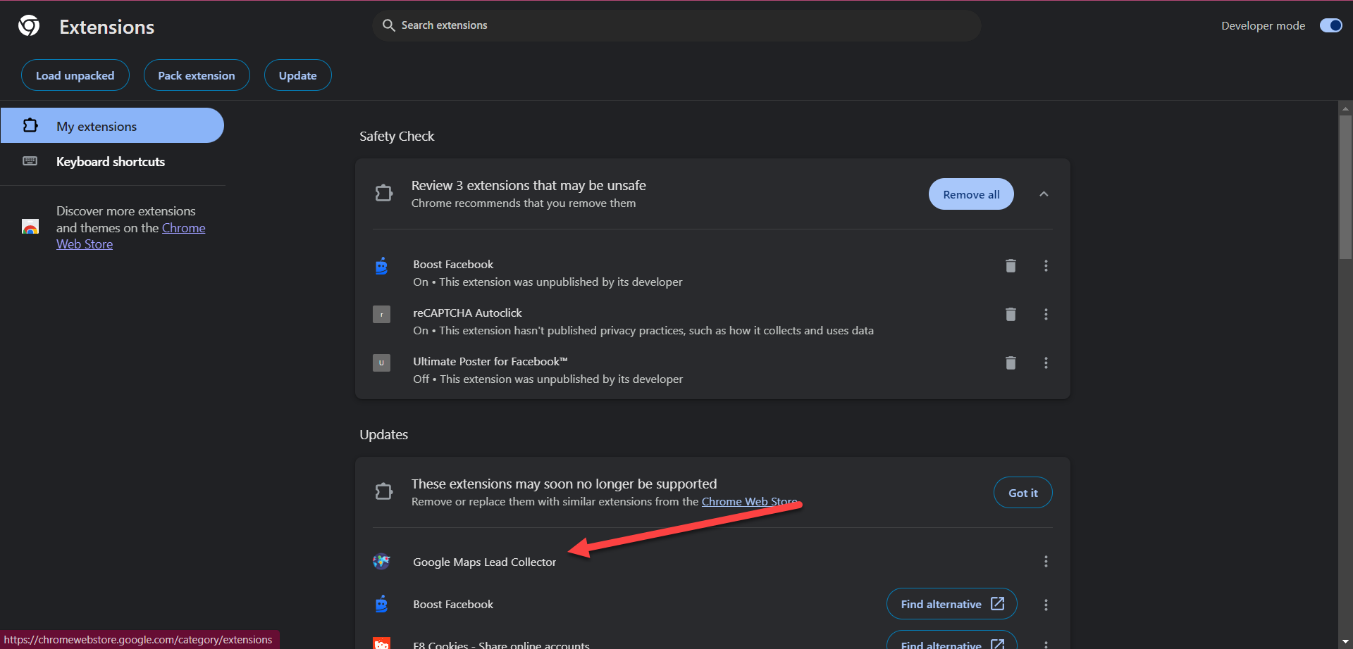 Tiện Ích Mở Rộng Đã Cài Đặt